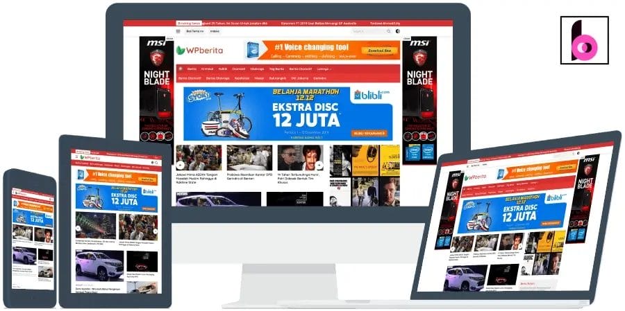 tema wpberita wordpress theme terbaik postal berita